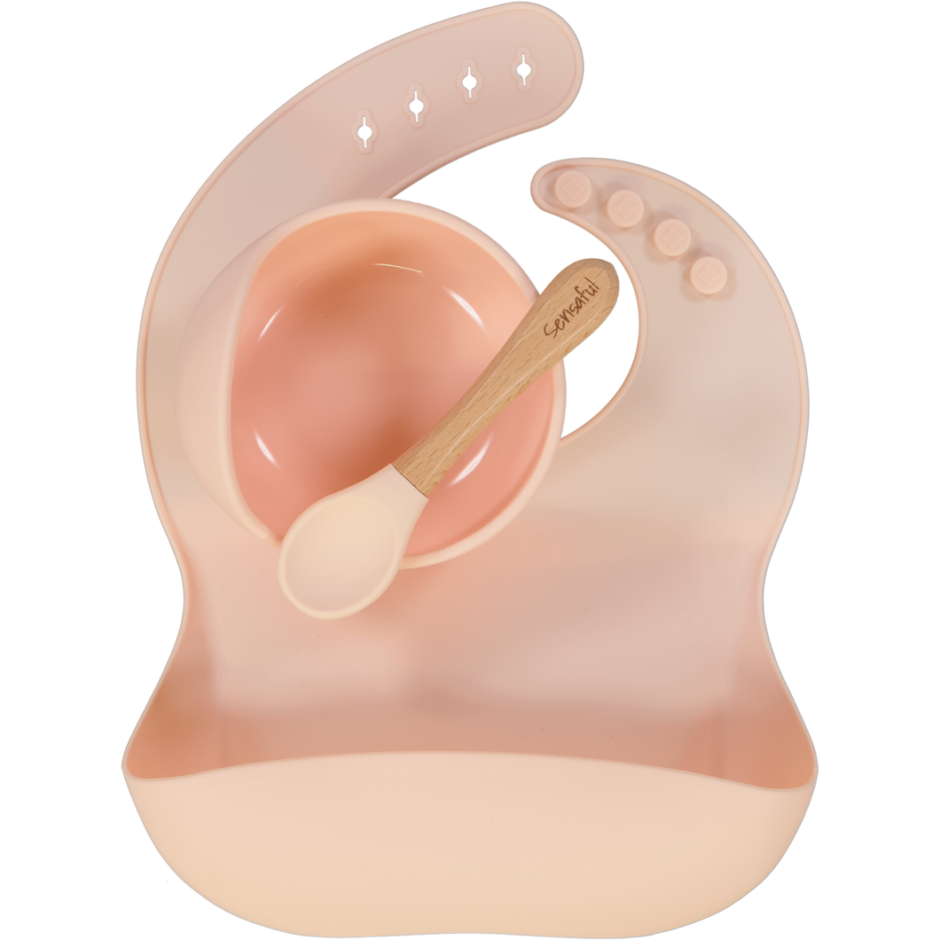 Peach Feeding Set